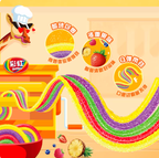 Skittles Noodle Gummies Sour Flavor Bag