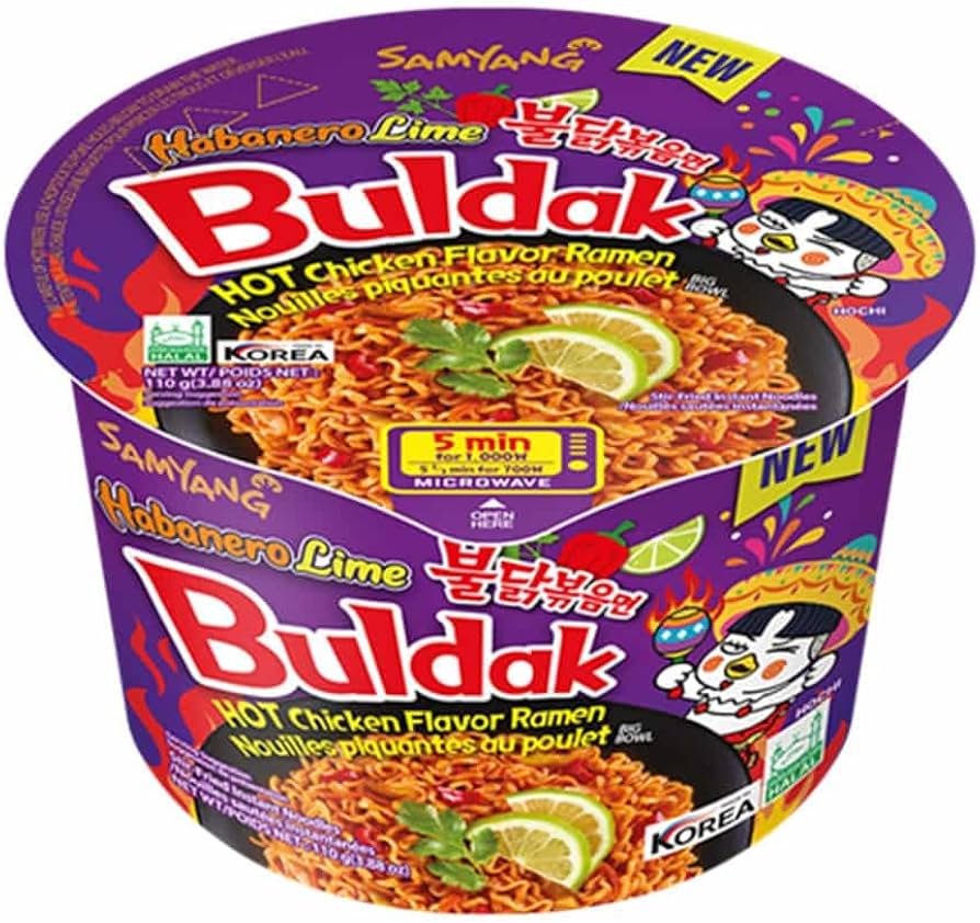 Buldak Ramen Habanero Lime Flavor Big Bowl