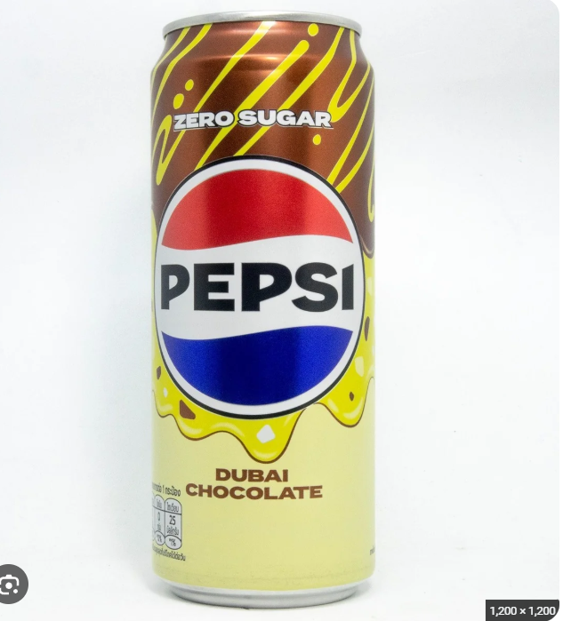 Pepsi Zero Sugar Dubai Chocolate Flavor Can