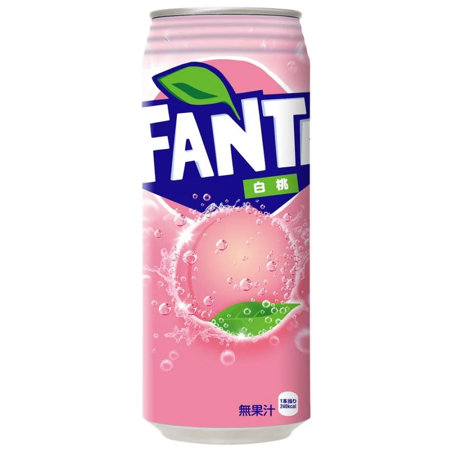 Fanta White Peach Flavor Bottle Can