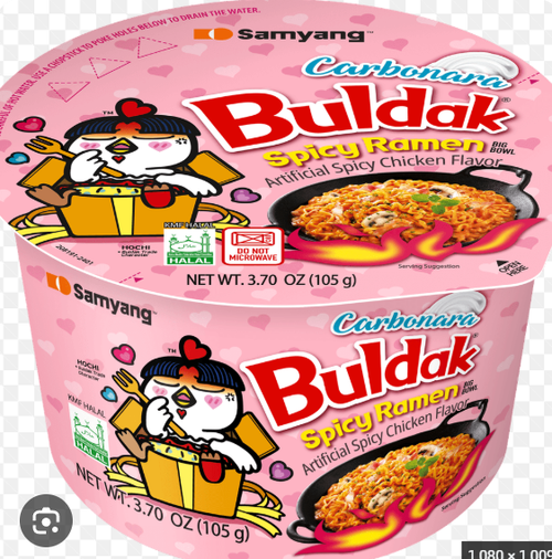 Buldak Ramen Carbonara Flavor Big Bowl
