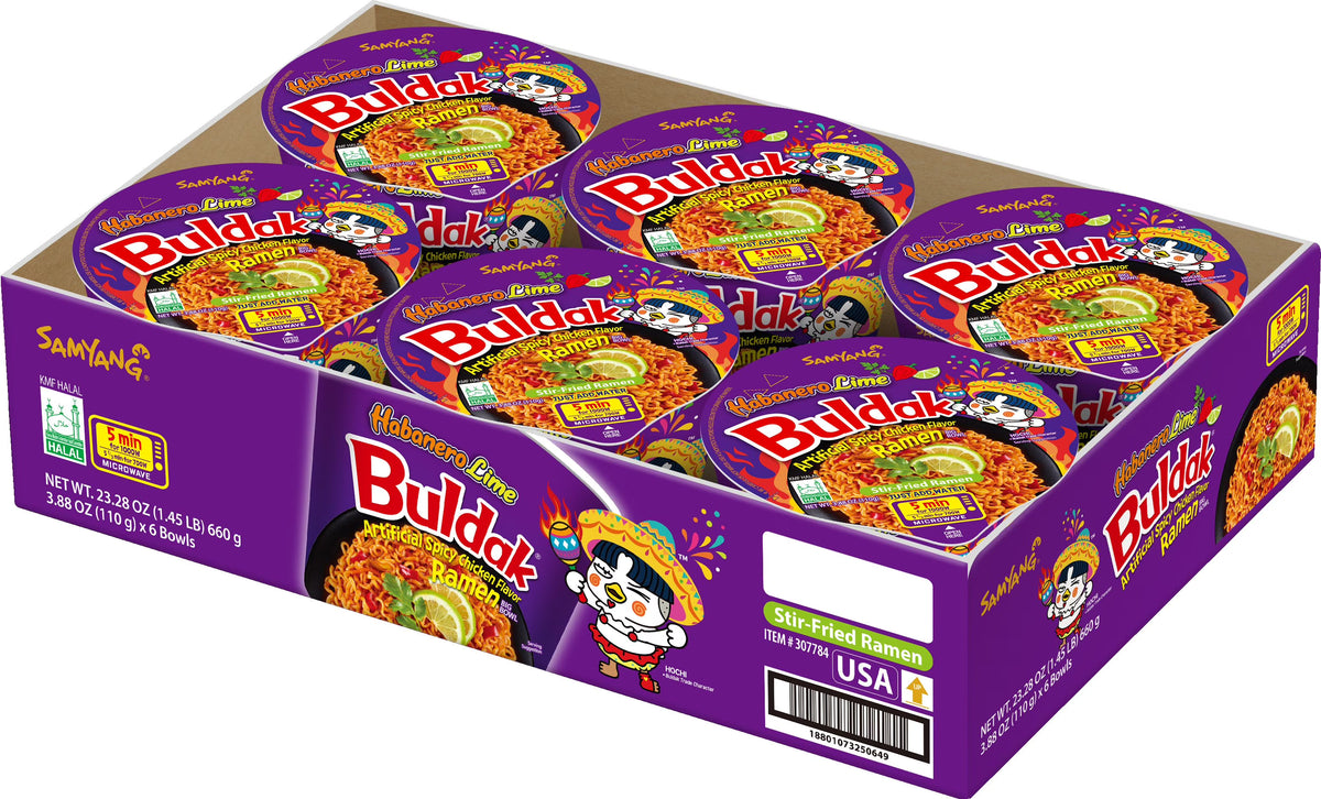 Buldak Ramen Habanero Lime Flavor Big Bowl