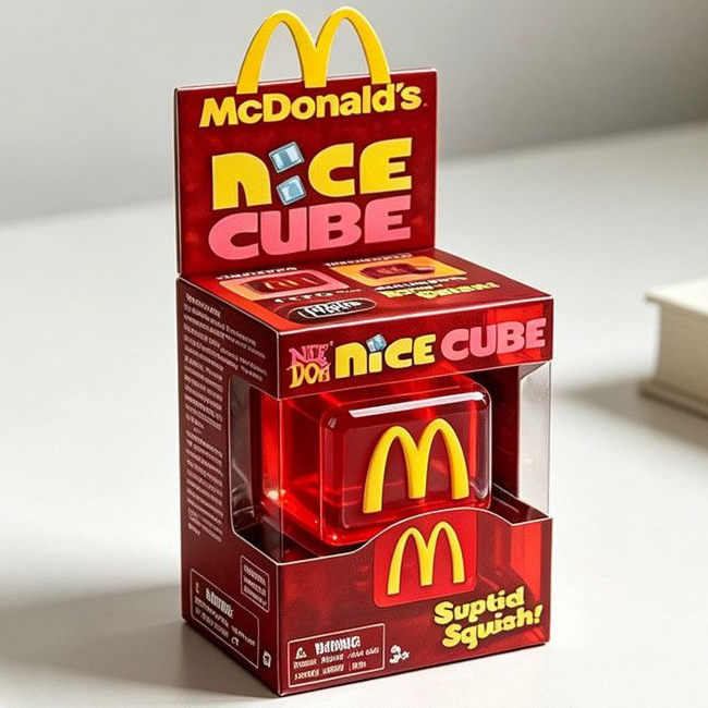 Squishy Cube McDonalds with Logo