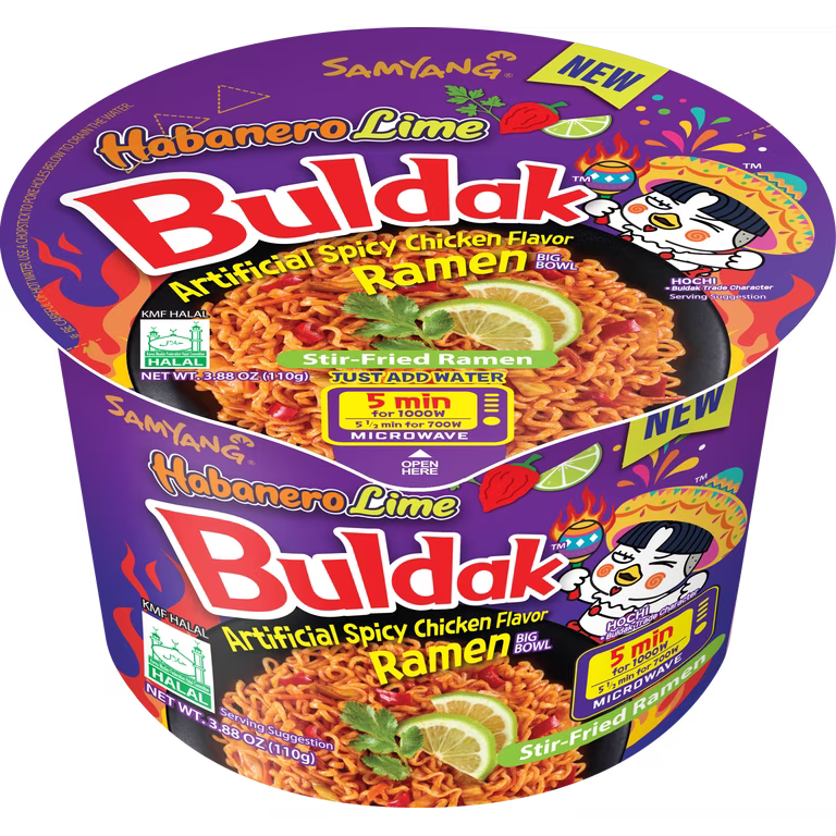 Buldak Ramen Habanero Lime Flavor Big Bowl