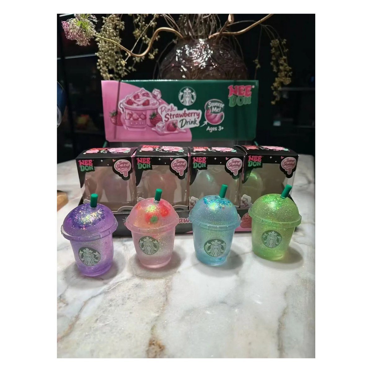 Starbucks Cup Glitter Squishies