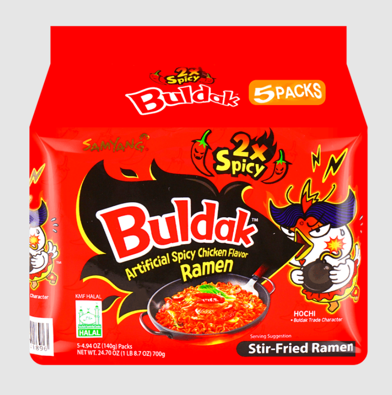 Buldak Artificial Spicy Chicken Flavor Ramen 2X Spicy