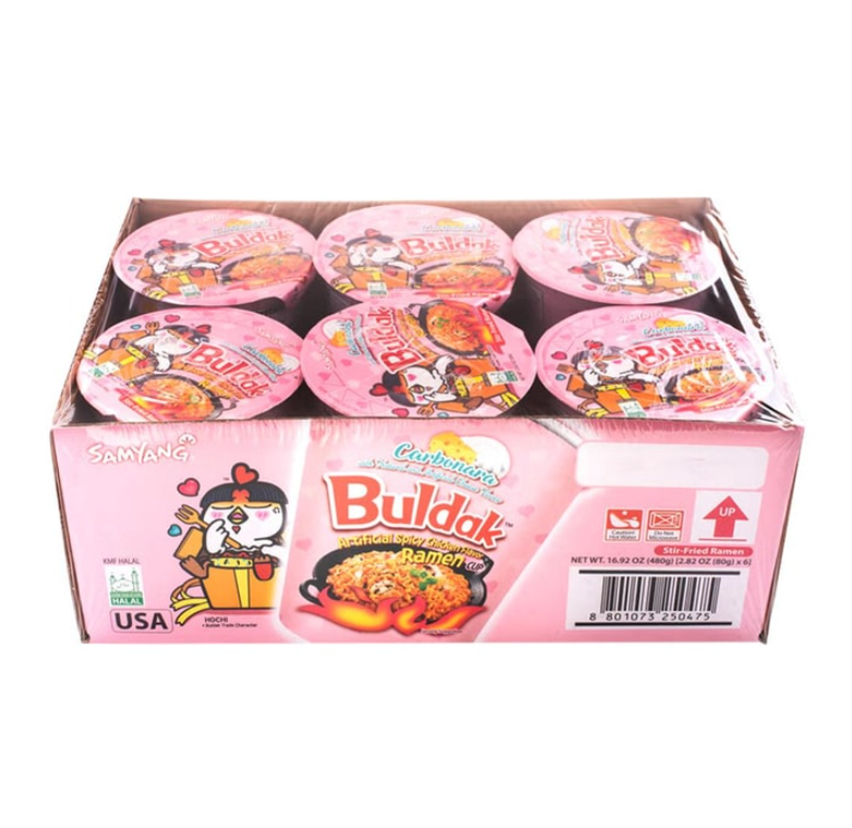 Buldak Artificial Spicy Chicken Flavor Ramen Carbonara (Cup) 