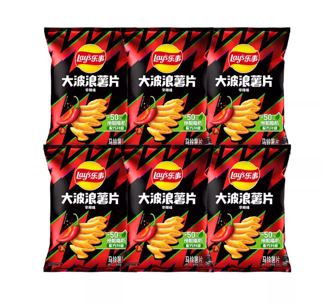 Lays Wavy Potato Chips,Latiao Spicy Strip Flavor