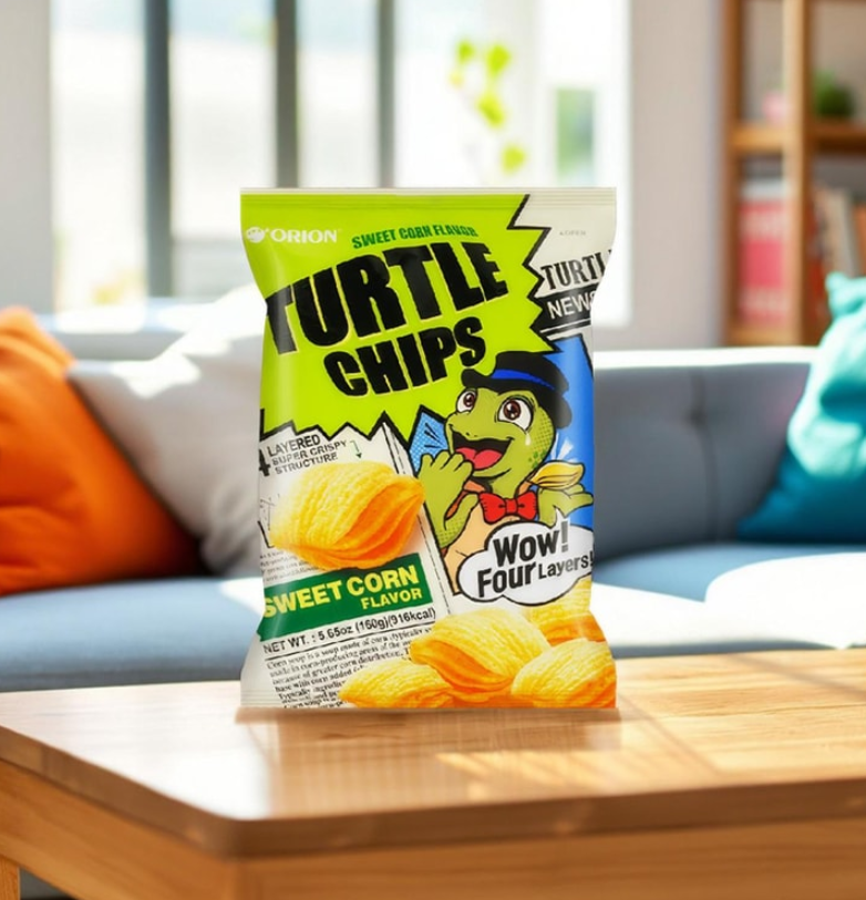 Orion Turtle Chips Sweet Corn 