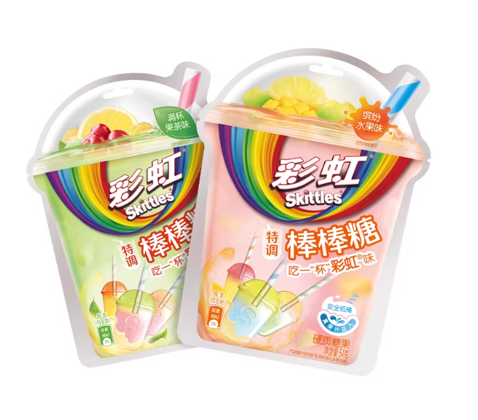 Skittle Lollipop − Full Cup Fruit Tea Flavor