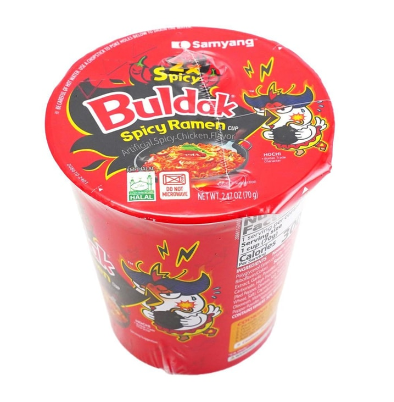 Buldak Artificial Spicy Chicken Flavor Ramen 2X Spicy (Cup) 