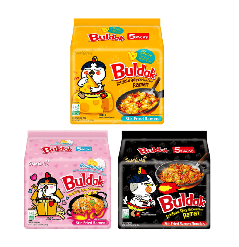Buldak Artificial Spicy Chicken Flavor Ramen Carbonara 